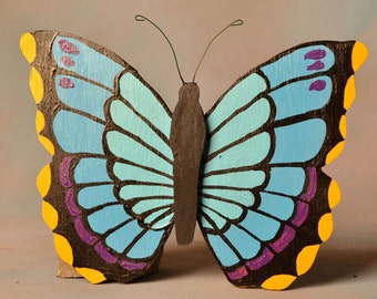 Wooden Tropical Butterfly, Yard Art