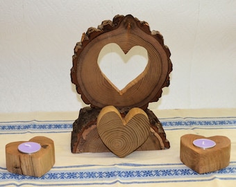 Rustic Log Heart Centerpiece, wedding centerpiece, valentines day, rustic wedding