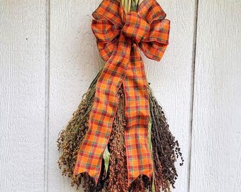 Fall Broom Corn Door Swag Door Hanger