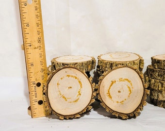 45 Sweet Gum Wood Slices; 2.5 Inch Craft Wood Tags