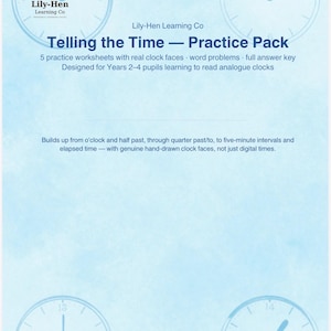 Hojas de trabajo para aprender a decir la hora (KS2), Práctica con reloj analógico (años 2, 3 y 4), Hojas de trabajo para aprender a decir la hora (desde los cuartos de hora hasta los cinco minutos, PDF), Material imprimible para educación en casa.