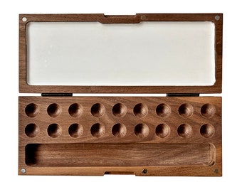 Wooden Watercolor Palette with Brush Holder