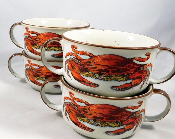 Vintage D. H. Holmes Crab Chowder Bowls Set of 4 Gumbo - Etsy