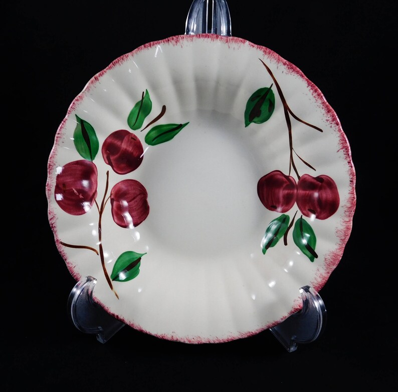 Blue Ridge Serving Bowl Crab Apple 9 Pottery Vegetable Etsy