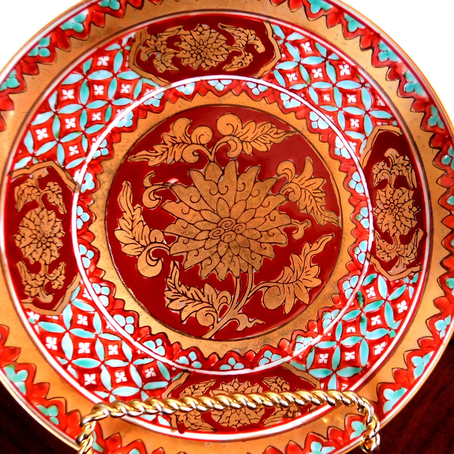 Vintage Imari 7 Plate Gold Imari Hand Painted Wall Etsy