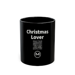 Scannable Mug | Christmas Lover | Scan QR for a New Daily Mood Message | 11 Oz Black Coffee Mug Christmas Gift for Family or Coworkers