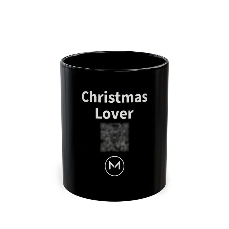 Scannable Mug | Christmas Lover | 11 Oz Black Coffee Mug Christmas Gift for Family or Coworkers zdjęcie 1