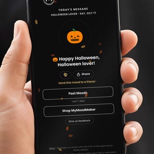 Scannable Shirt | Halloween Lover | Scan QR for a New Daily Mood Message | Spooky Season Gift for Dad, Grandpa, Mom or Halloween Fan image 6