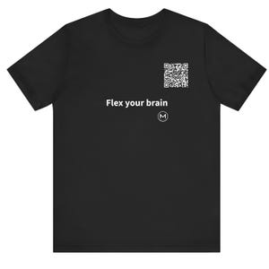 Scannable Shirt | Flex your brain | Scan QR for a New Daily Mood Message | Smart Gift for Students or Teachers immagine 1