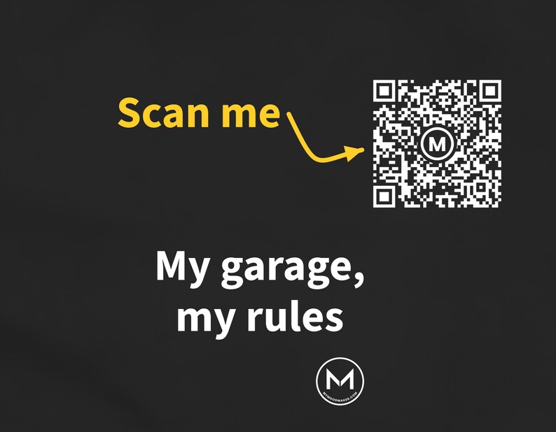Camiseta escaneable / Mi garaje, mis reglas Camiseta de mujer / Escanea el código QR para un nuevo mensaje de ánimo diario / Regalo ideal para ella, mamá o amante de los coches imagen 2