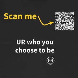 Scannable Shirt | UR who you choose to be | Scan QR for a New Daily Mood Message | Empowering Gift for Friends or Grads image 2
