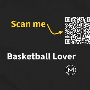 Skannbar skjorta | Basketälskare damtröja | Skanna QR för ett nytt dagligt humörmeddelande | Basketfan-present till henne, mamma eller mormor bild 2