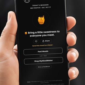 Scannable Shirt | Bee positive | Scan QR for a New Daily Mood Message | Positive Gift for Teacher, Nurse or Bee Lover image 6