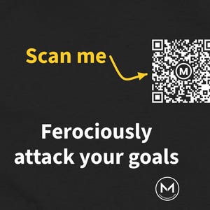 Scannable Shirt | Ferociously attack your goals Women's Tee | Scan QR for a New Daily Mood Message | Motivation Gift for Her, Gym or Sports image 2