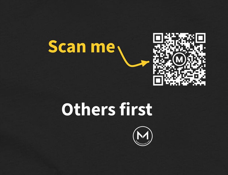 Scannable Shirt | Others first Women's Tee | Scan QR for a New Daily Mood Message | Kindness Gift for Her, Teacher or Nurse image 2