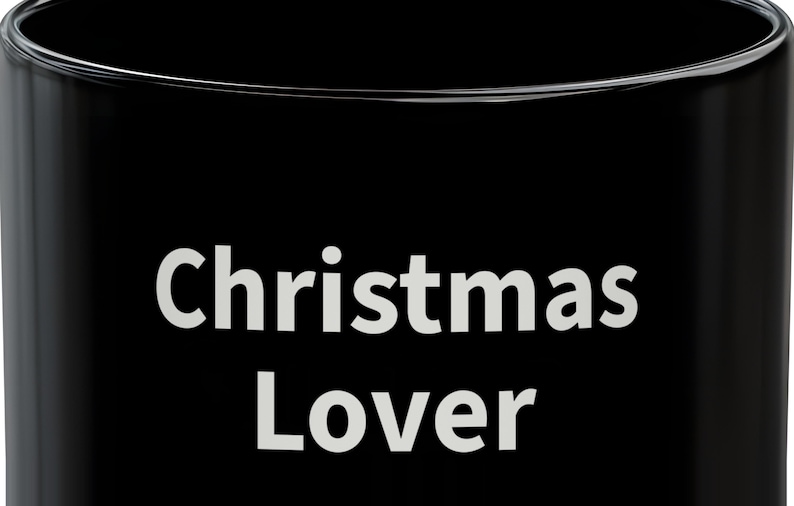 Scannable Mug | Christmas Lover | 11 Oz Black Coffee Mug Christmas Gift for Family or Coworkers zdjęcie 2