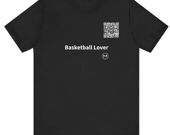 Scannable Shirt | Basketball Lover | Scan QR for a New Daily Mood Message | Basketball Fan Gift for Player or Coach, Christmas Tee