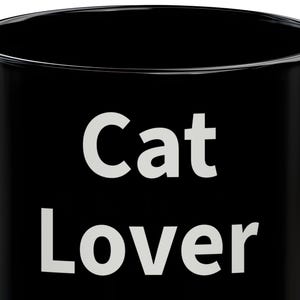 Scannable Mug | Cat Lover | Scan QR for a New Daily Mood Message | 11 Oz Black Coffee Mug Gift for Cat Moms and Dads image 2