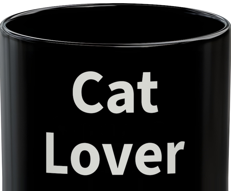 Scannable Mug | Cat Lover | Scan QR for a New Daily Mood Message | 11 Oz Black Coffee Mug Gift for Cat Moms and Dads image 2