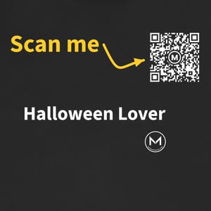 Scannable Shirt | Halloween Lover | Scan QR for a New Daily Mood Message | Spooky Season Gift for Dad, Grandpa, Mom or Halloween Fan image 2