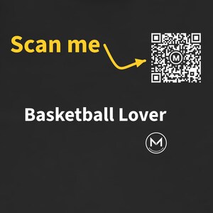 Scannable Shirt | Basketball Lover | Scan QR for a New Daily Mood Message | Basketball Fan Gift for Player or Coach, Christmas Tee image 2