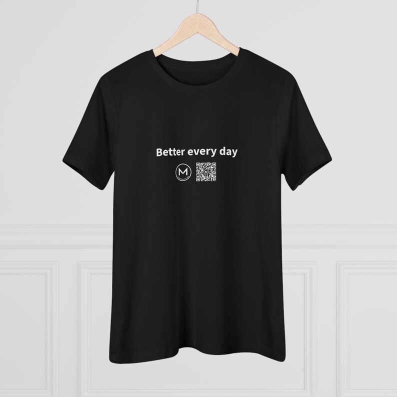 Scannable Shirt | Better every day Women's Tee | Scan QR for a New Daily Mood Message | Motivation Gift for Her, Gym or New Year Goals image 4