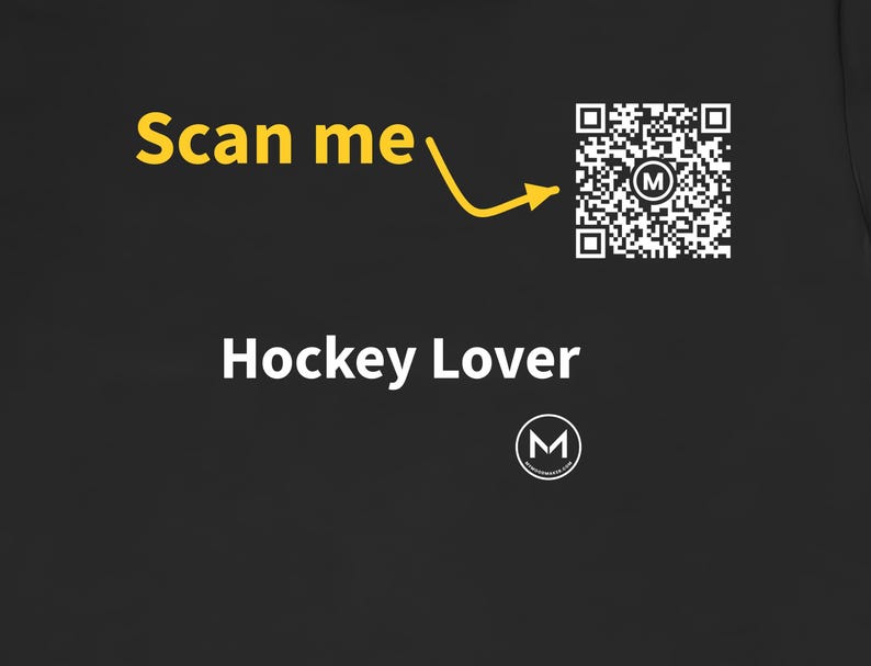 Scannable Shirt | Hockey Lover | Scan QR for a New Daily Mood Message | Hockey Fan Gift for Player or Coach, Christmas Tee image 2