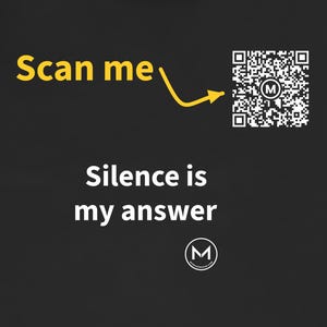 Scannable Shirt | Silence is my answer | Scan QR for a New Daily Mood Message | Funny Introvert Gift for Friend or Coworker image 2