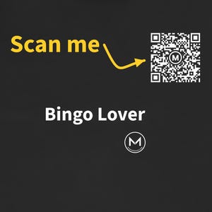 Scannable Shirt | Bingo Lover | Scan QR for a New Daily Mood Message | Bingo Night Gift for Friend or Family, Christmas Tee image 2