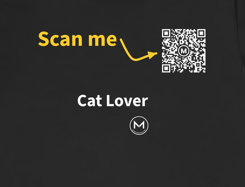Scannable Shirt | Cat Lover | Scan QR for a New Daily Mood Message | Cat Parent Gift for Friend or Family, Christmas Tee image 2