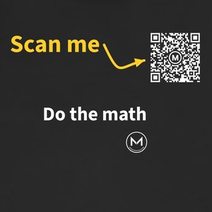 Scannable Shirt | Do the math | Scan QR for a New Daily Mood Message | Funny Math Gift for Teacher, Nerd or Coworker image 2