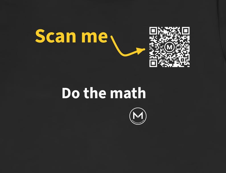 Scannable Shirt | Do the math | Scan QR for a New Daily Mood Message | Funny Math Gift for Teacher, Nerd or Coworker image 2