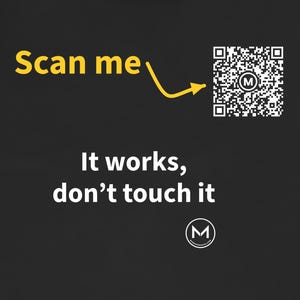 Scannable Shirt | It works, don't touch it | Scan QR for a New Daily Mood Message | Funny Tech Gift for Dad, Engineer or Coder image 2