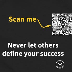 Scannable Shirt | Never let others define your success Women's Tee | Scan QR for a New Daily Mood Message | Empowering Gift for Her Bild 2