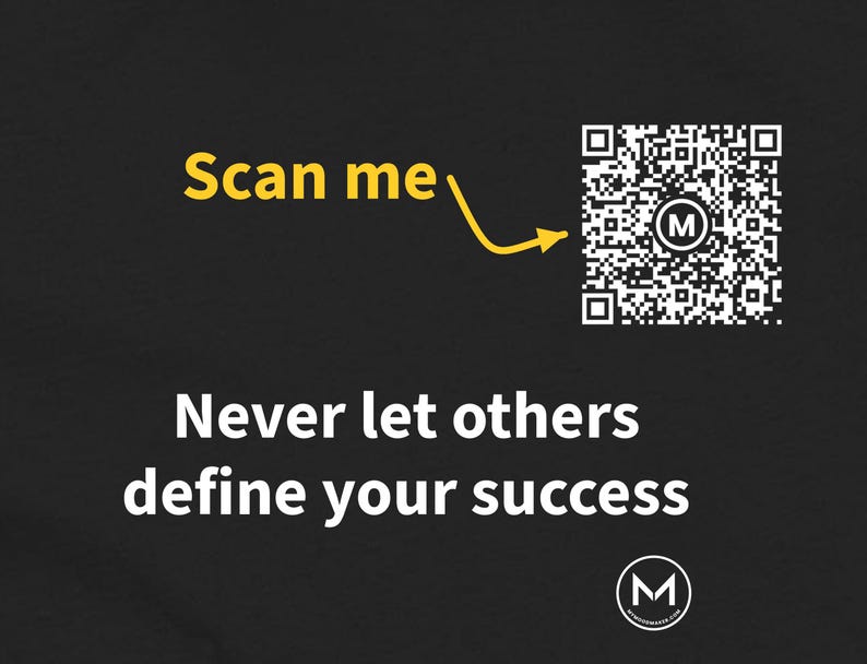 Scannable Shirt | Never let others define your success Women's Tee | Scan QR for a New Daily Mood Message | Empowering Gift for Her Bild 2