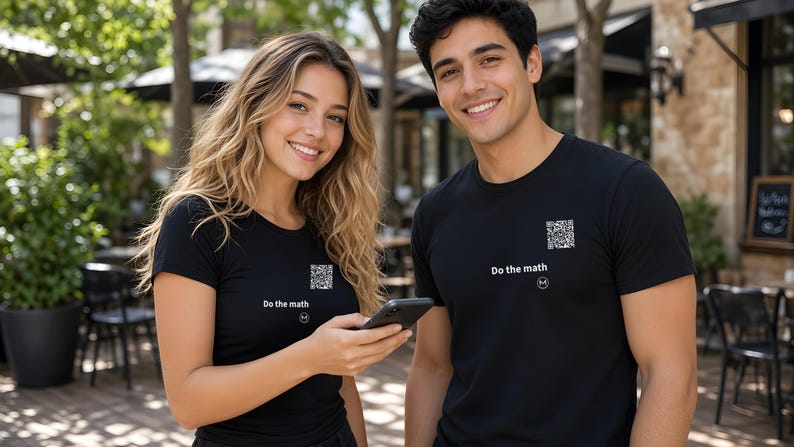Scannable Shirt | Do the math | Scan QR for a New Daily Mood Message | Funny Math Gift for Teacher, Nerd or Coworker image 4