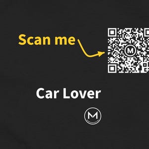 Scannable Shirt | Car Lover Women's Tee | Scan QR for a New Daily Mood Message | Car Lover Gift for Her, Mom or Sister image 2