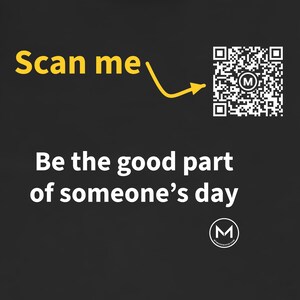 Scannable Shirt | Be the good part of someone's day | Scan QR for a New Daily Mood Message | Kindness Gift for Teacher, Nurse or Coworker image 2