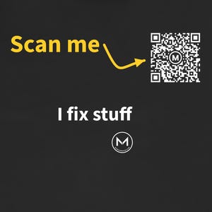 Scannable Shirt | I fix stuff | Scan QR for a New Daily Mood Message | Handyman Gift for Dad, Grandpa or DIYer image 2