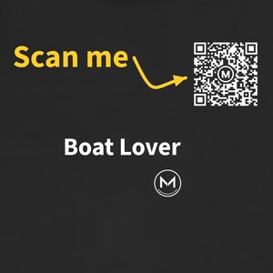 Scannable Shirt | Boat Lover | Scan QR for a New Daily Mood Message | Boating Gift for Boat Owner or Lake Lover, Christmas Tee image 2