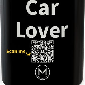 Scannable Mug | Car Lover | Scan QR for a New Daily Mood Message | 11 Oz Black Coffee Mug Gift for Car Enthusiasts image 2