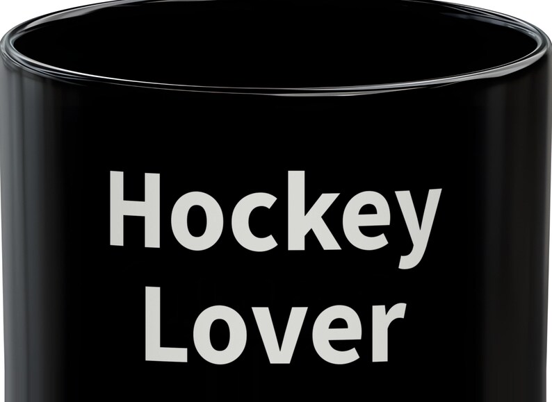 Scannable Mug | Hockey Lover | 11 Oz Black Coffee Mug Gift for Hockey Fans image 2