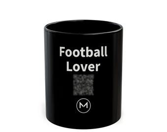 Scannable Mug | Football Lover | 11 Oz Black Coffee Mug Gift for Football Fans