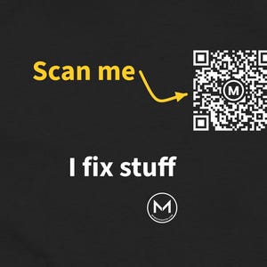 Scannable Shirt | I fix stuff Women's Tee | Scan QR for a New Daily Mood Message | Fix-It Gift for Her, Mom or DIYer image 2