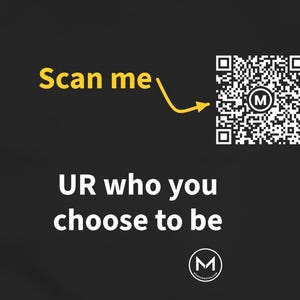 Scannable Shirt | UR who you choose to be Women's Tee | Scan QR for a New Daily Mood Message | Empowering Gift for Her or Grads bild 2