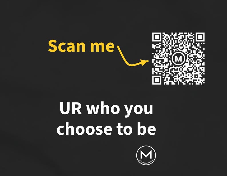 Scannable Shirt | UR who you choose to be Women's Tee | Scan QR for a New Daily Mood Message | Empowering Gift for Her or Grads bild 2