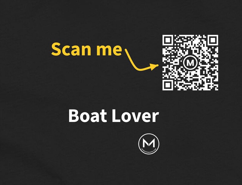Scannable Shirt | Boat Lover Women's Tee | Scan QR for a New Daily Mood Message | Boating Gift for Her, Mom or Grandma image 2