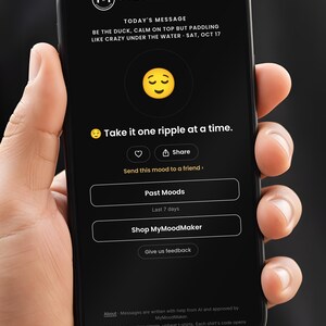 Scannable Shirt | Be the duck, calm on top but paddling like crazy under the water | Scan QR for a New Daily Mood Message | Gift for Anyone immagine 6