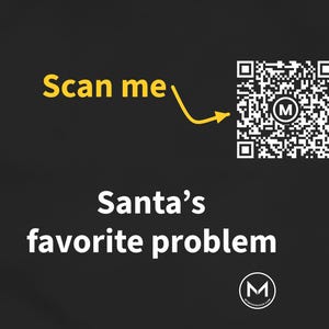 Scannable Shirt | Santa's favorite problem Women's Tee | Scan QR for a New Daily Mood Message | Funny Christmas Gift for Her, Mom or Wife image 2