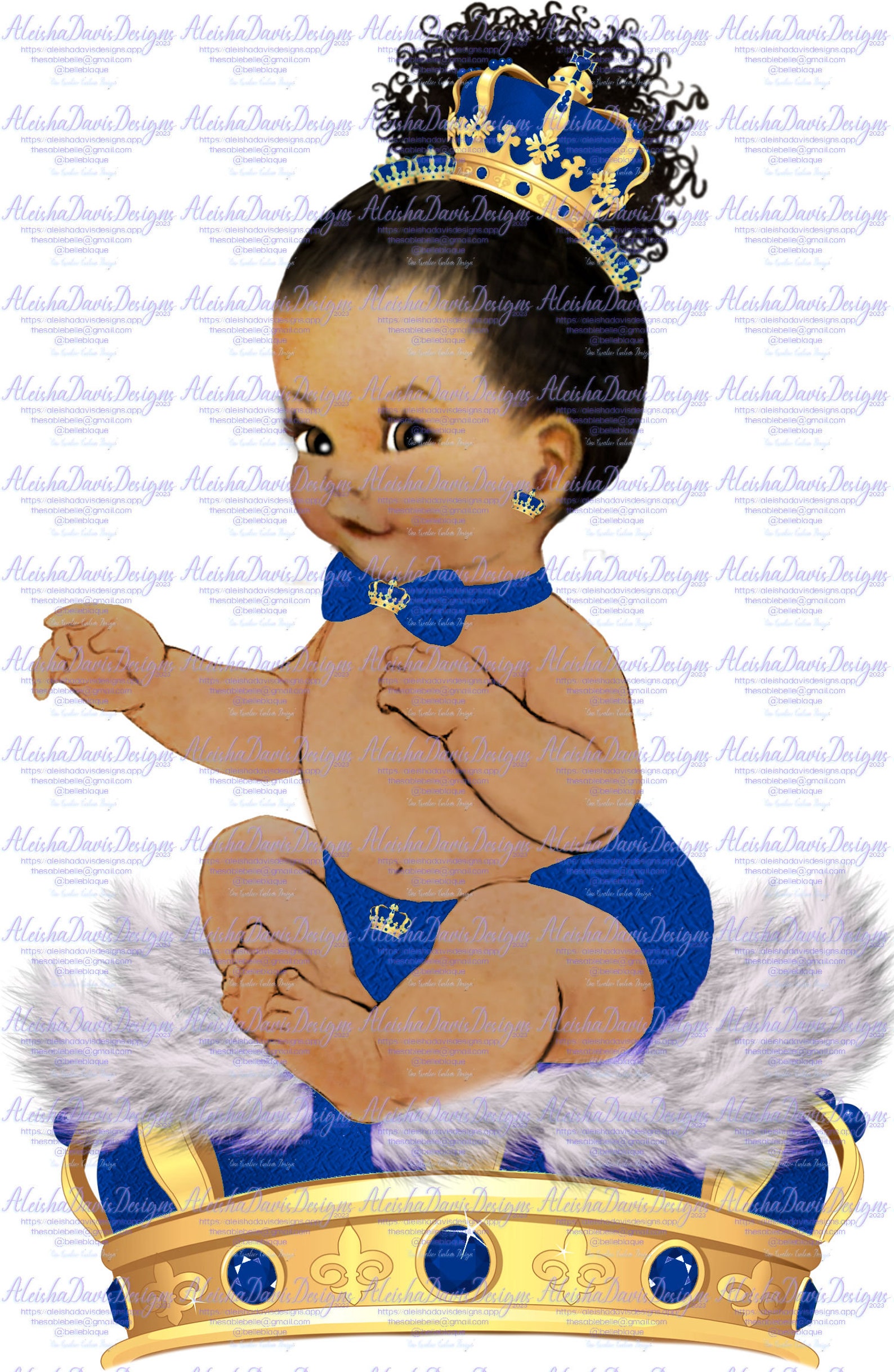 5 PNG Royal Baby Blue Gold Royalty_customdesign_readysetprint_digital